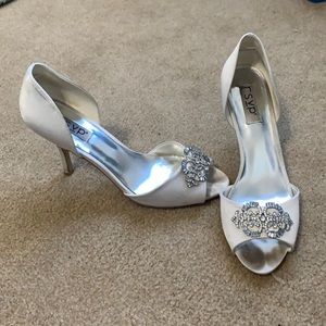 RSVP White Satin Heel